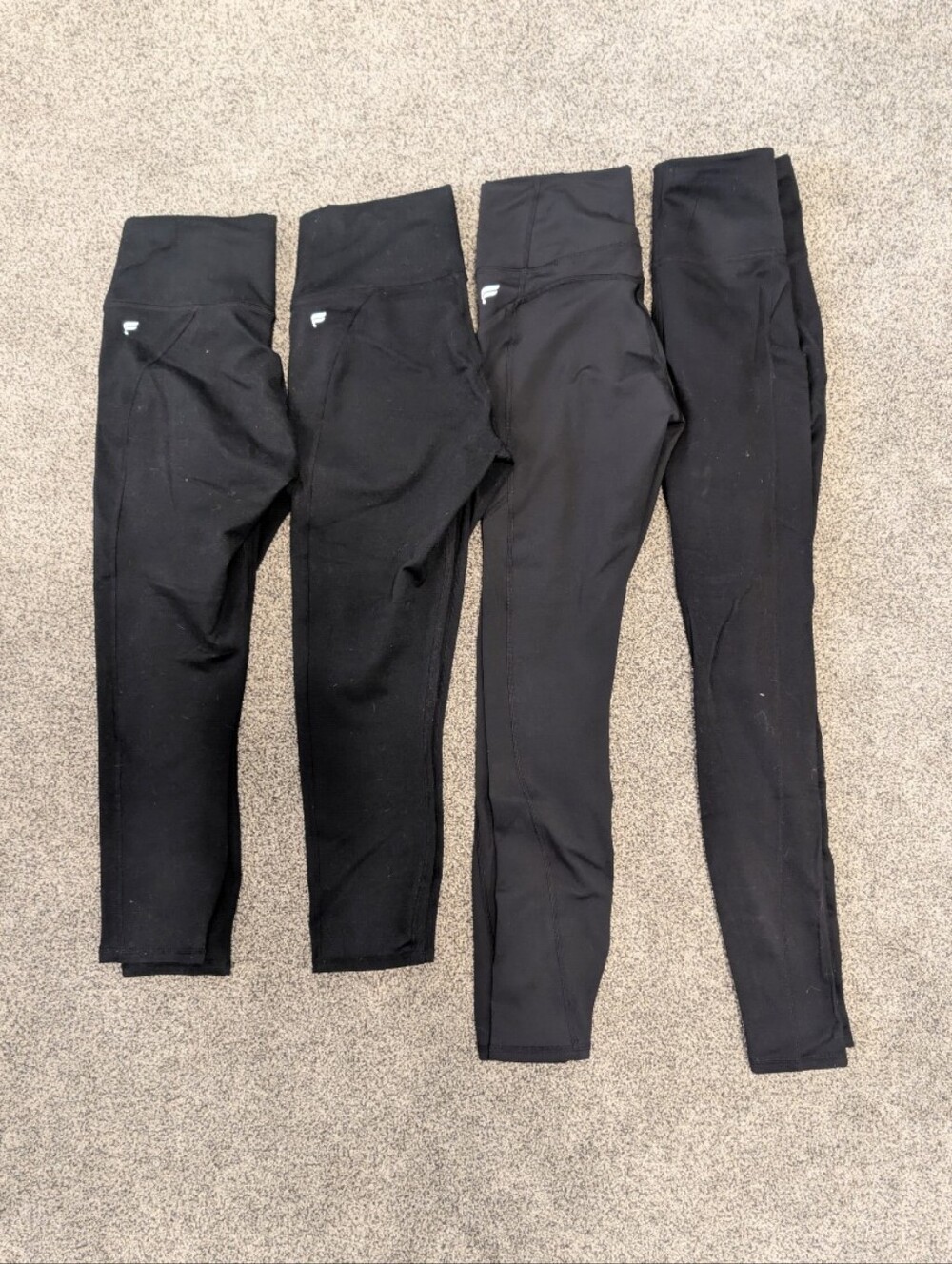 Fabletics Black Leggings Lot of 4 PowerHold PowerLuxe Activewear